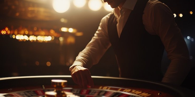 Teen Patti game table with three-card hands and live dealer