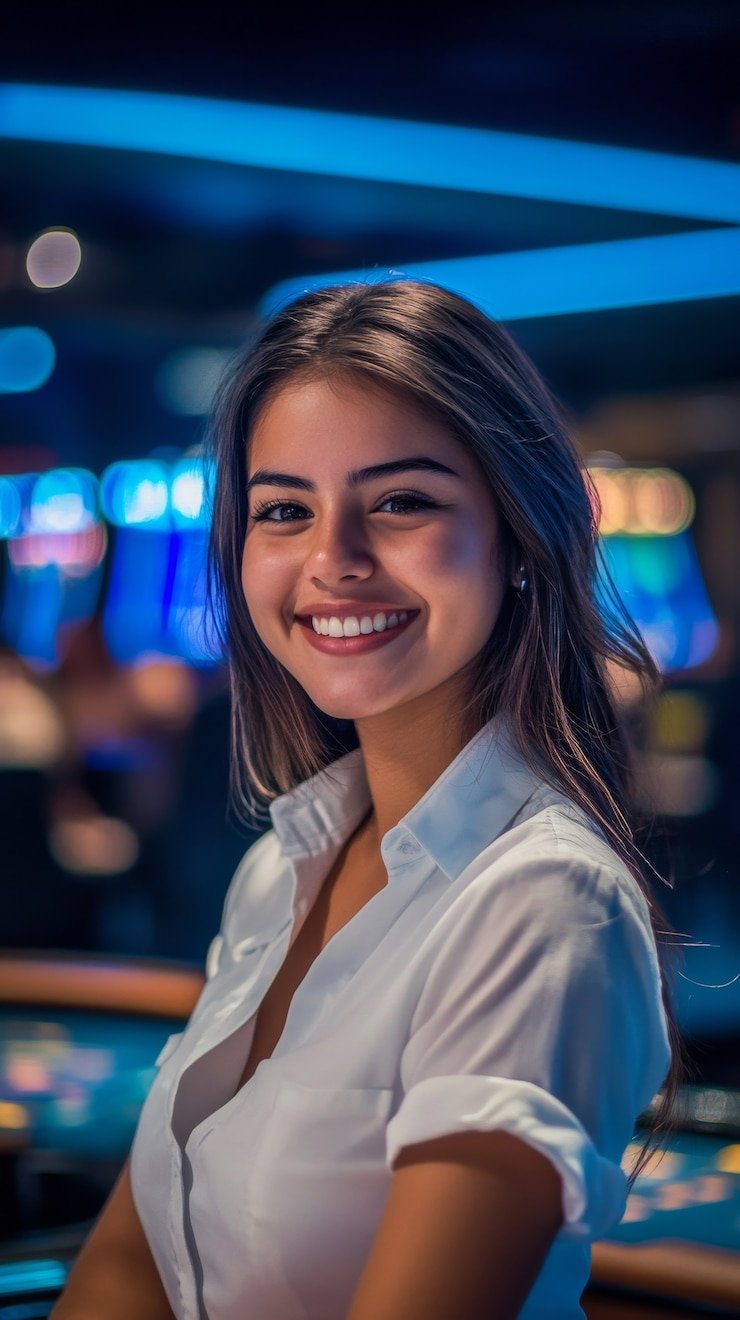 Roulette wheel spinning with live broadcast