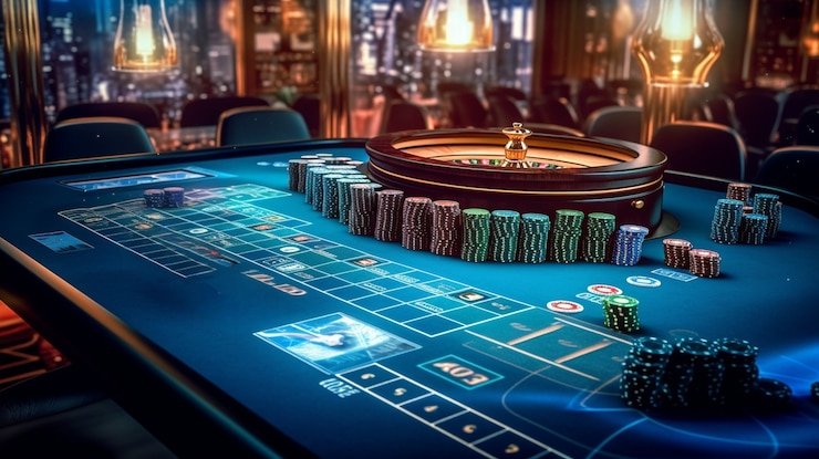 Playtech blackjack table with HD camera view of card shoe and dealing